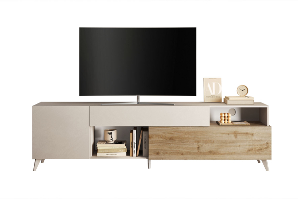 Meuble TV 1 porte 2 tiroirs 240 cm Anvers