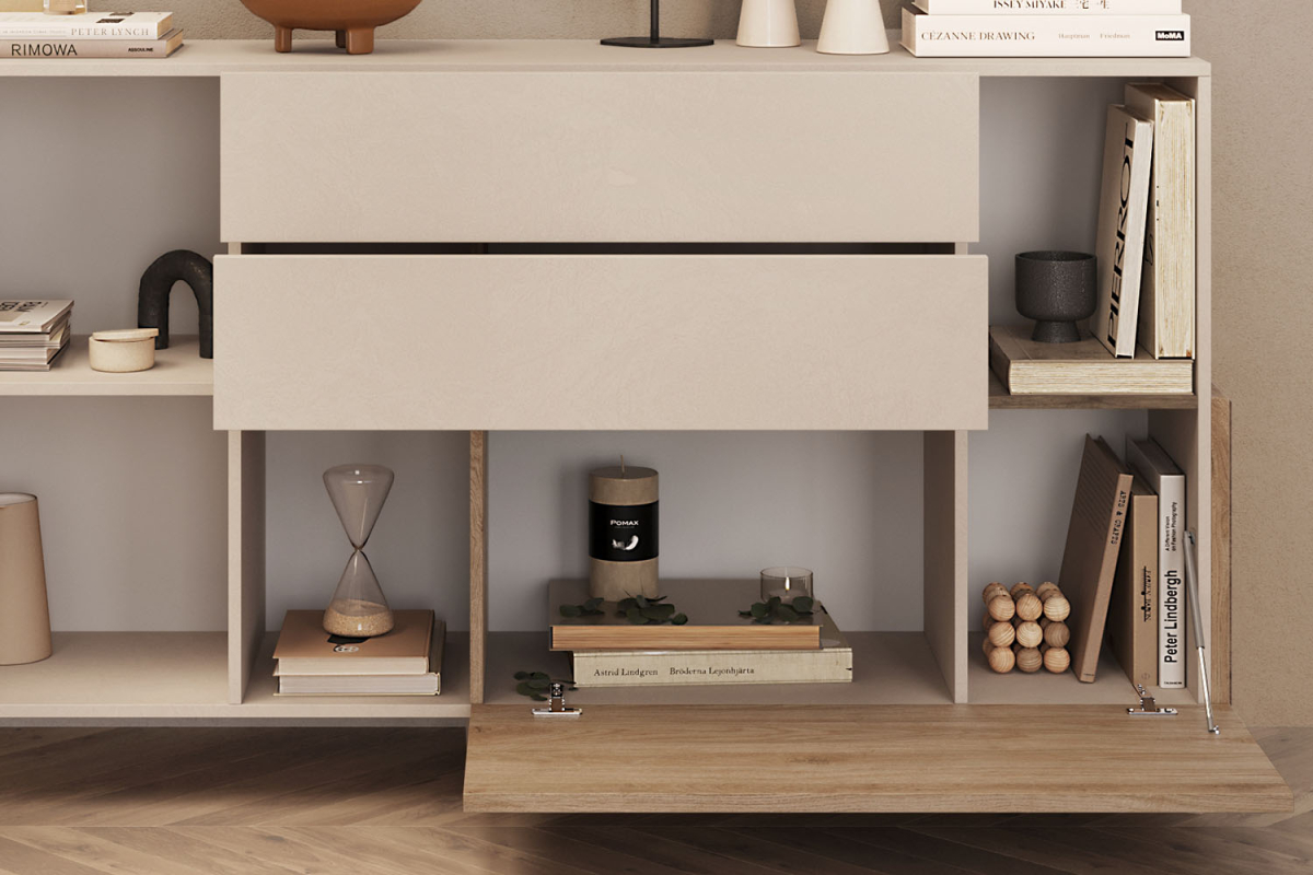 Buffet 1 porte 3 tiroirs 180 cm Anvers