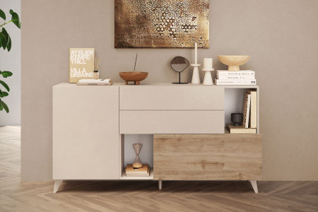 Buffet 1 porte 3 tiroirs 180 cm Anvers