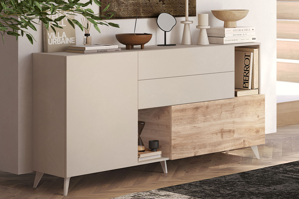 Buffet 1 porte 3 tiroirs 180 cm Anvers