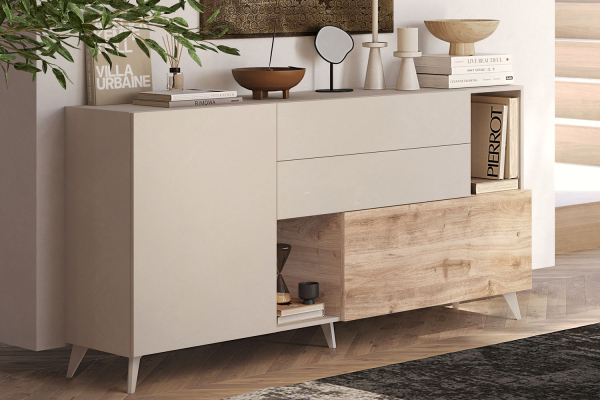 Buffet 1 porte 3 tiroirs 180 cm Anvers