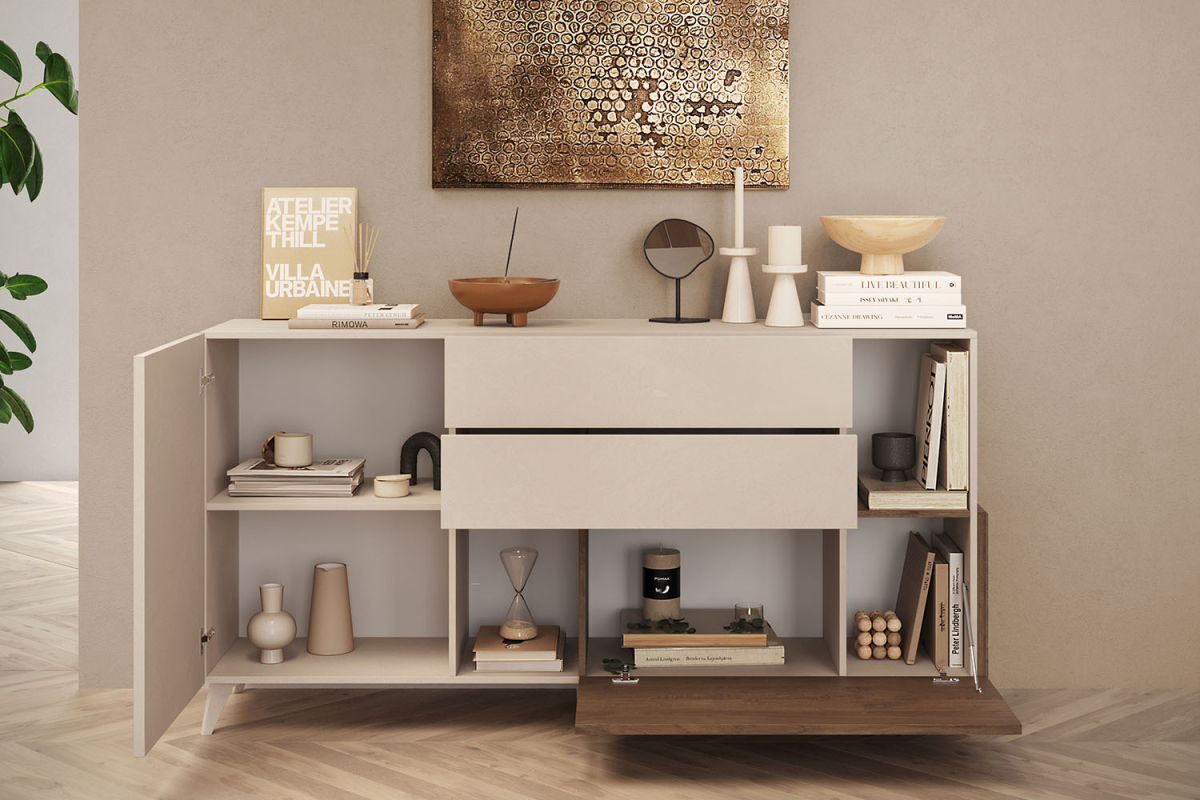Buffet 1 porte 3 tiroirs 180 cm Anvers