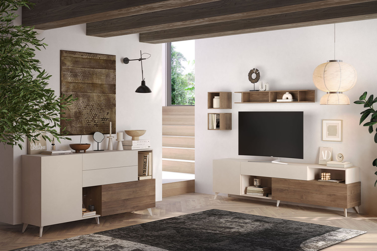 Buffet 2 portes 2 tiroirs 180 cm – Design et rangement moderne