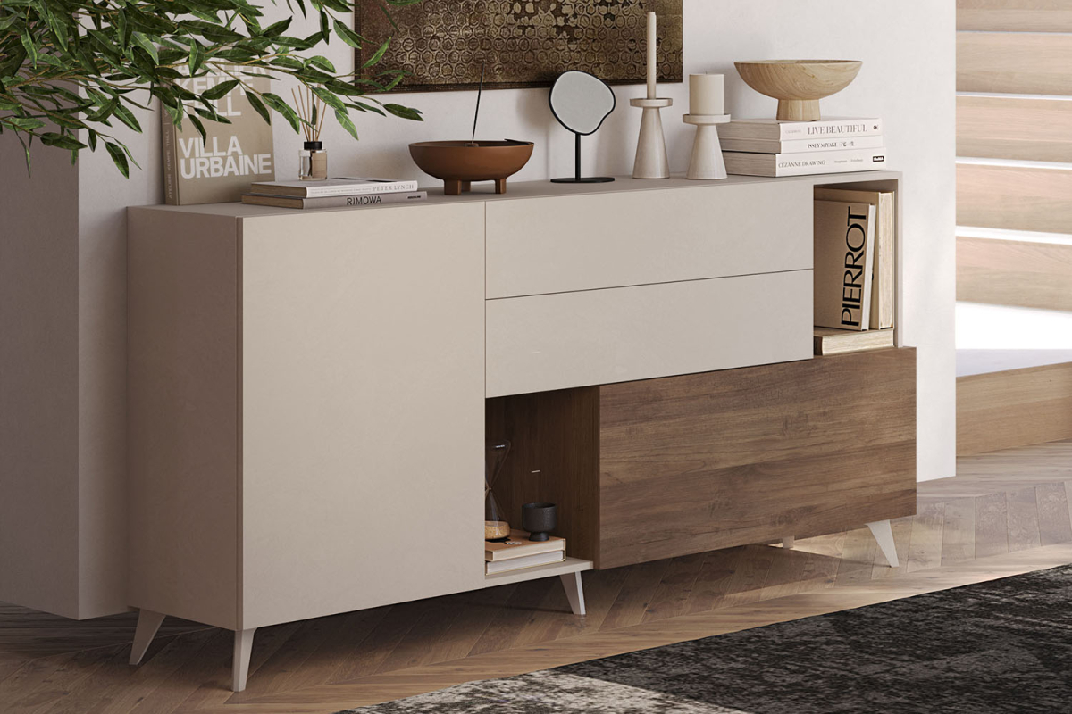 Buffet 2 portes 2 tiroirs 180 cm – Design et rangement moderne