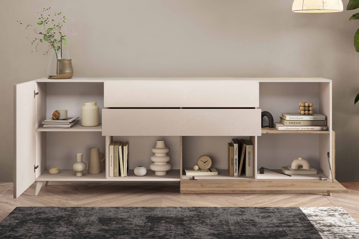Buffet 2 portes 2 tiroirs 240 cm Anvers