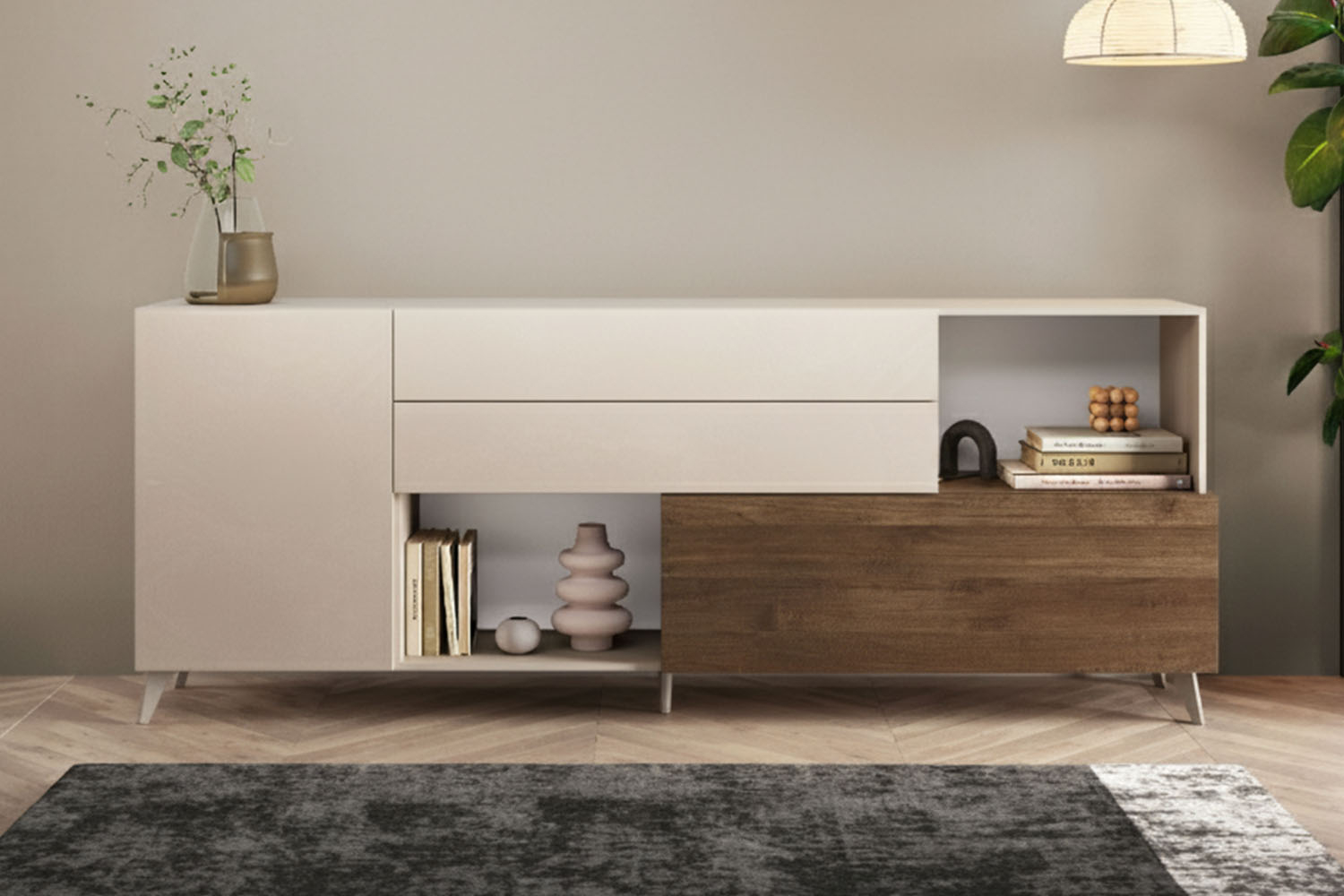 Buffet 2 portes 2 tiroirs 240 cm Anvers