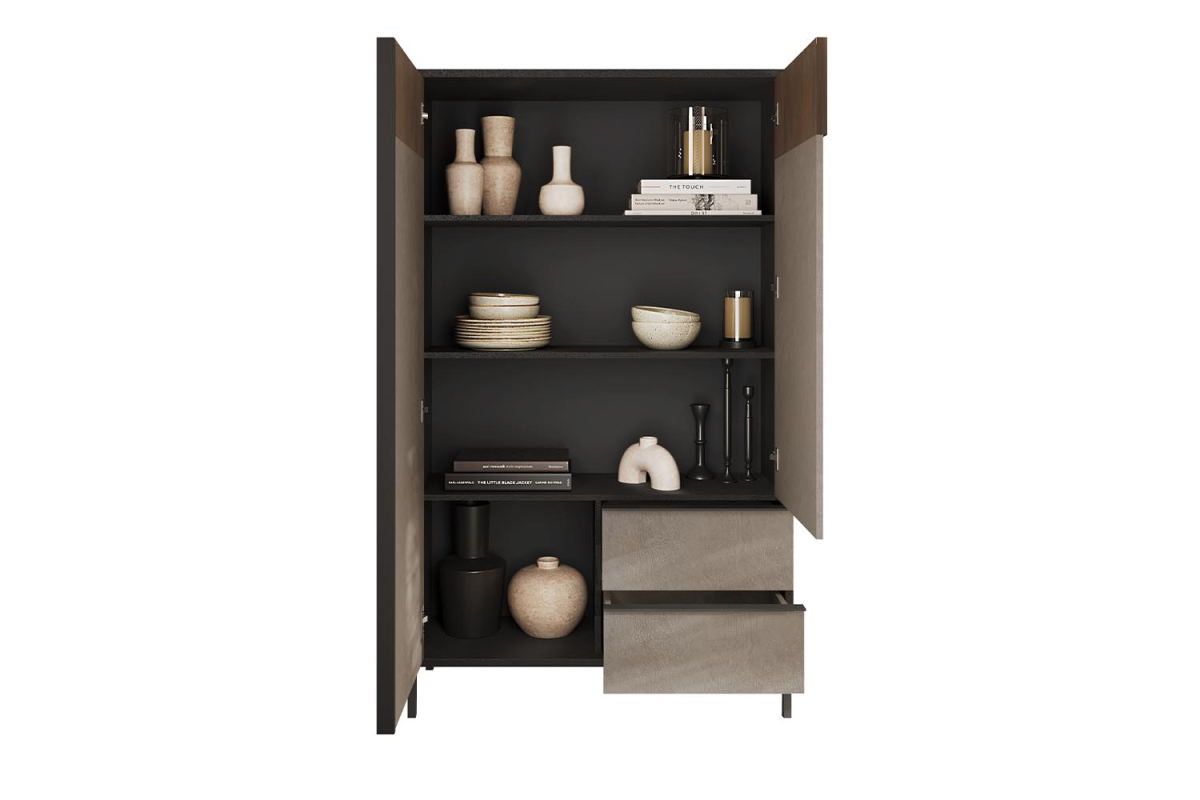 Buffet haut 2 portes 2 tiroirs Faro