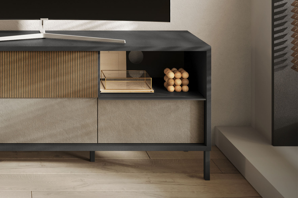 Meuble TV 2 portes 1 tiroir 155 cm Faro