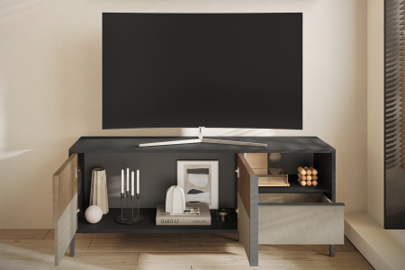 Meuble TV 2 portes 1 tiroir 155 cm Faro
