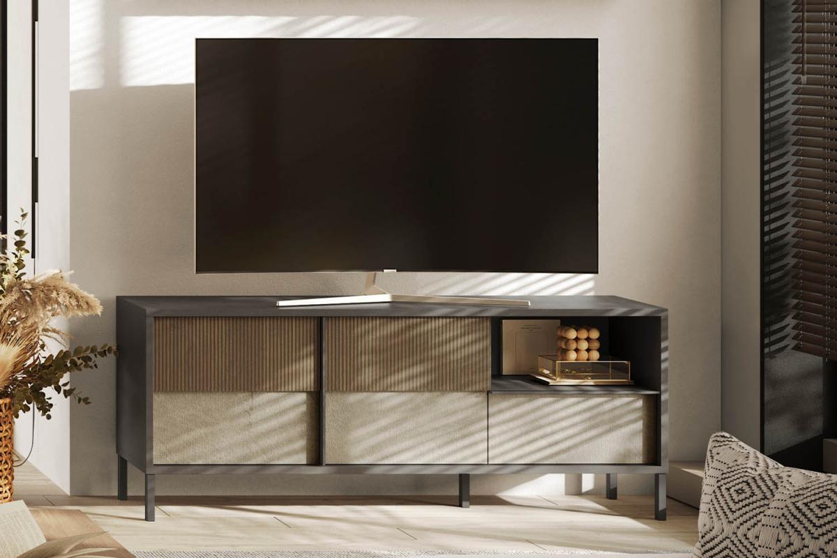 Meuble TV 2 portes 1 tiroir 155 cm Faro