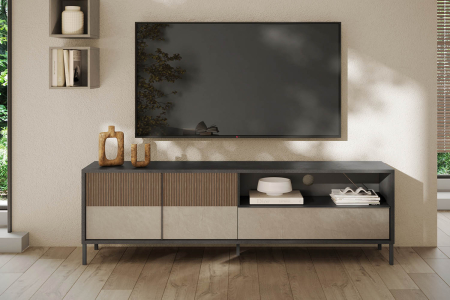 Meuble TV 2 portes 1 grand tiroir 205 cm Faro
