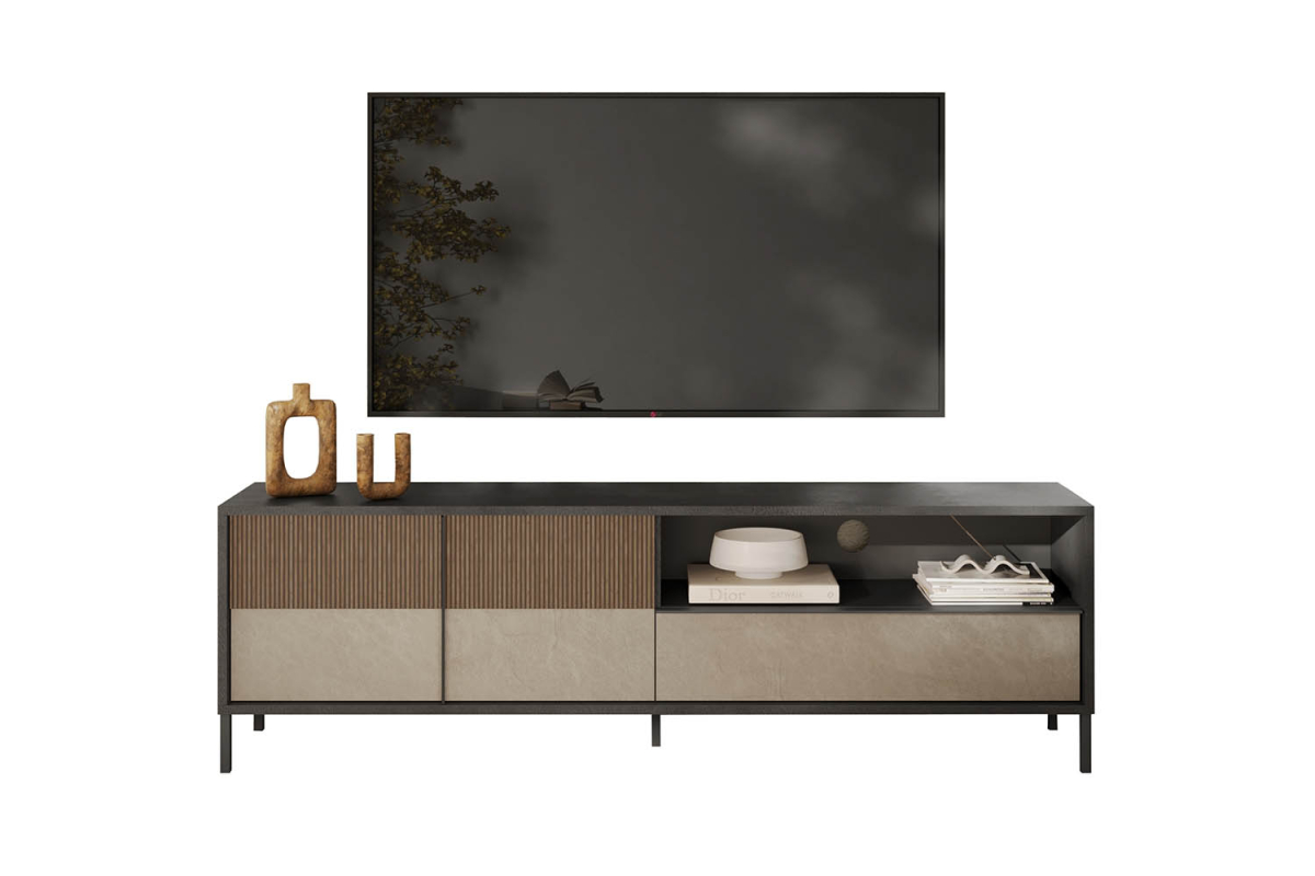 Meuble TV 2 portes 1 grand tiroir 205 cm Faro