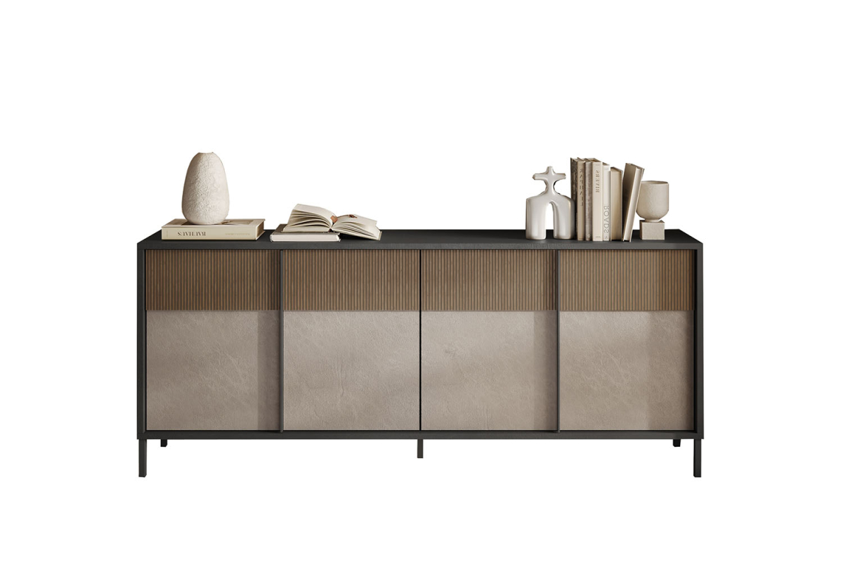 Buffet 4 portes pieds métal 205 cm Faro