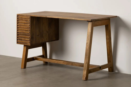 Bureau avec rangement en manguier massif Atria