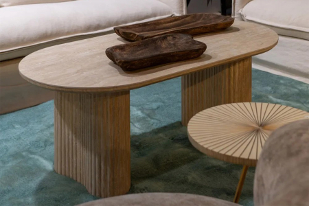 Table basse bois effet pierre 120 cm Baltic – Design haut de gamme