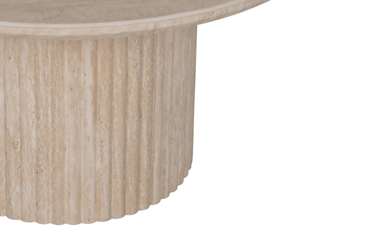 Table basse ronde bois effet pierre Baltic – Élégance et design