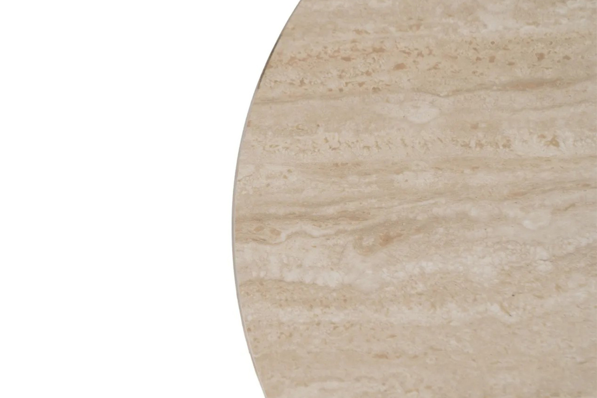 Table basse ronde bois effet pierre Baltic – Élégance et design