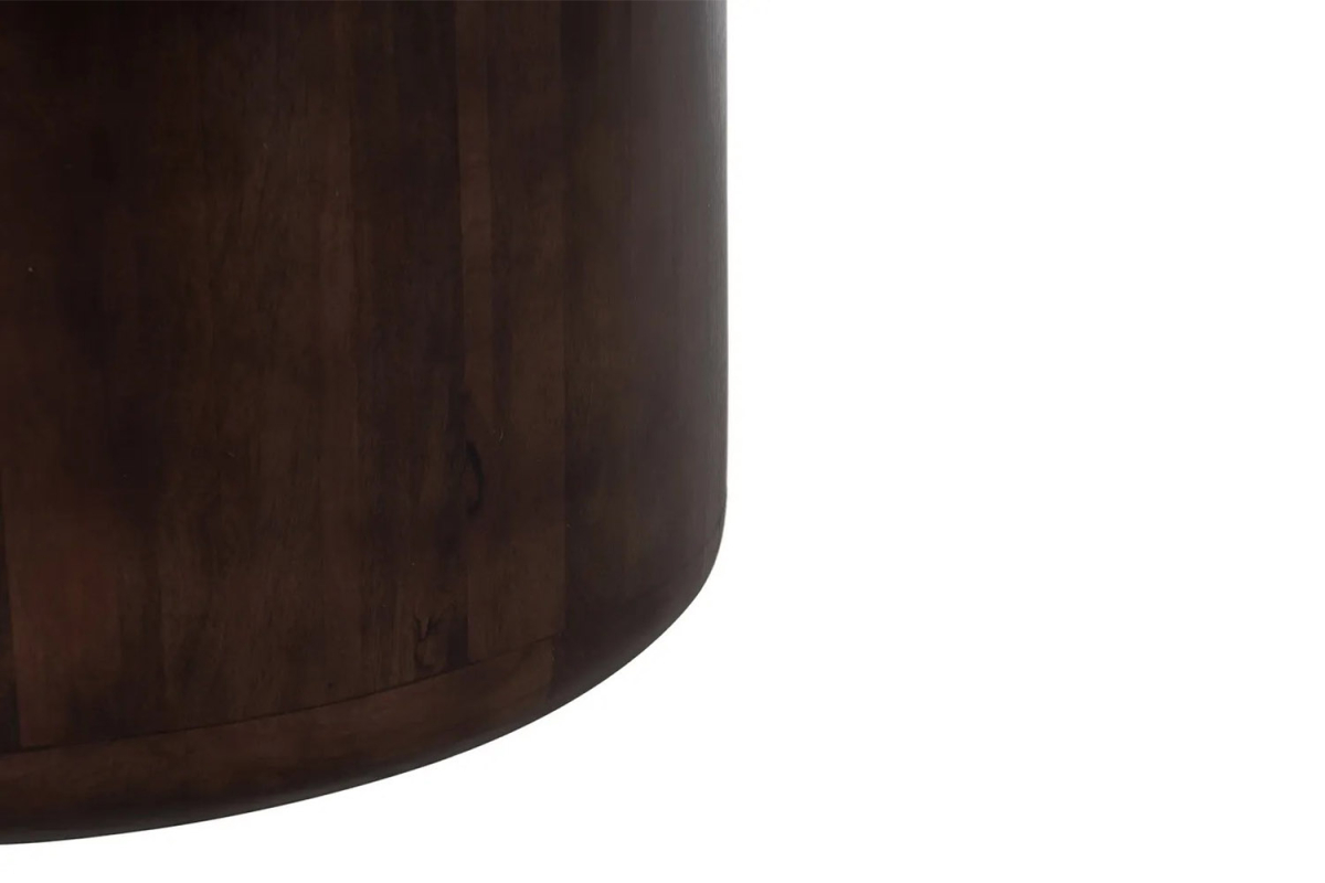 Duo de tables basses rondes manguier et marbre 100 cm Astoria