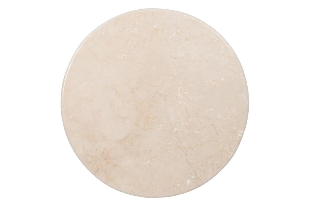 Table basse ronde en manguier et marbre - Bijou de design naturel