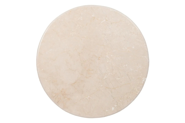 Table basse ronde en manguier et marbre - Bijou de design naturel