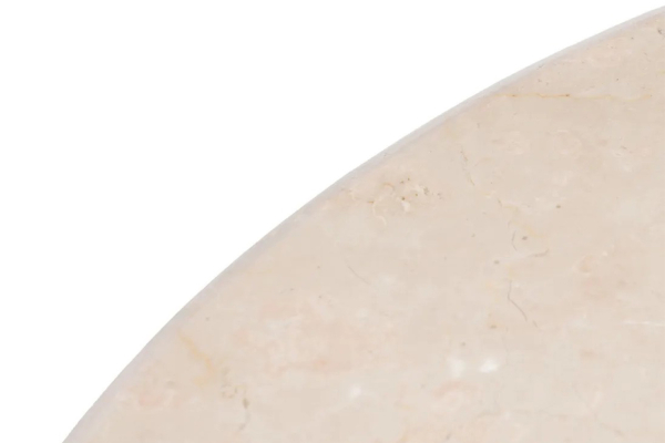 Table basse ronde en manguier et marbre - Bijou de design naturel
