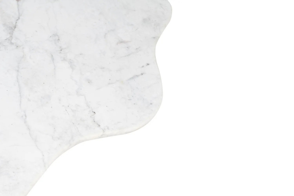 Table basse 135 cm Ovali en manguier & marbre – Style haut de gamme
