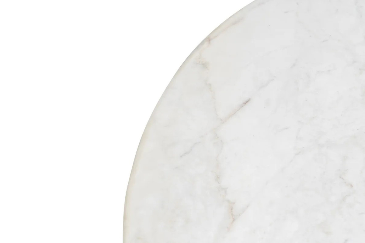 Table basse 135 cm Ovali en manguier & marbre – Style haut de gamme