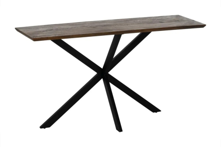 Console en manguier et pied métal Valen – Élégance bois et acier