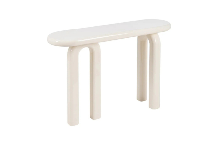 Console en bois design Novea – Élégance laquée crème ou vert
