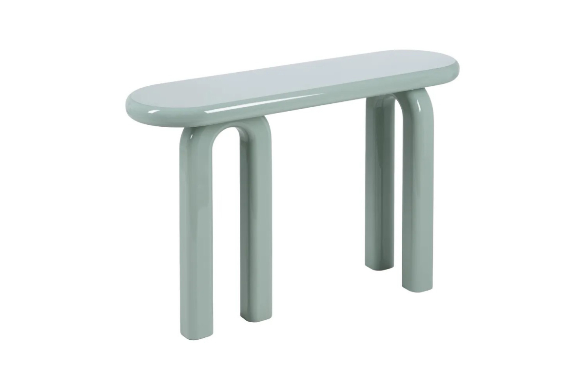 Console en bois design Novea – Élégance laquée crème ou vert