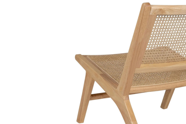 Fauteuil Eron en bois massif & cannage – Mobilier haut de gamme