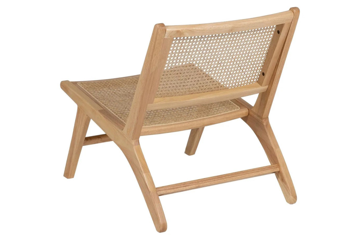 Fauteuil Eron en bois massif & cannage – Mobilier haut de gamme