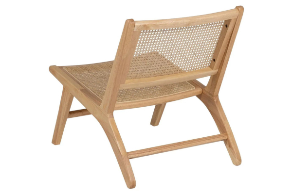 Fauteuil Eron en bois massif & cannage – Mobilier haut de gamme