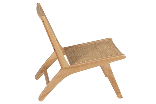 Fauteuil Eron en bois massif & cannage – Mobilier haut de gamme