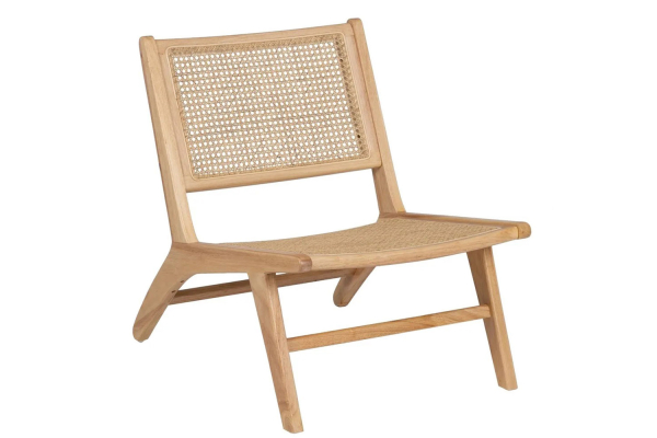 Fauteuil Eron en bois massif & cannage – Mobilier haut de gamme