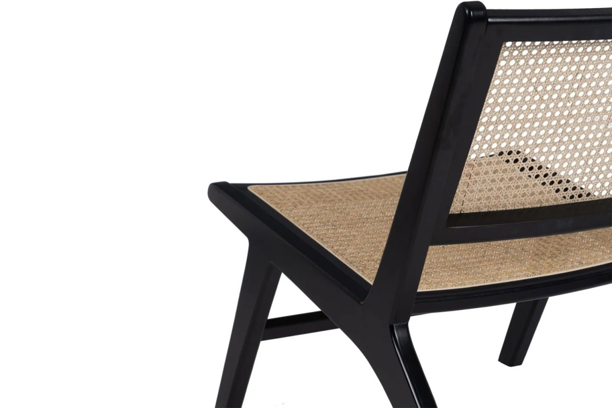 Fauteuil Eron en bois massif & cannage – Mobilier haut de gamme
