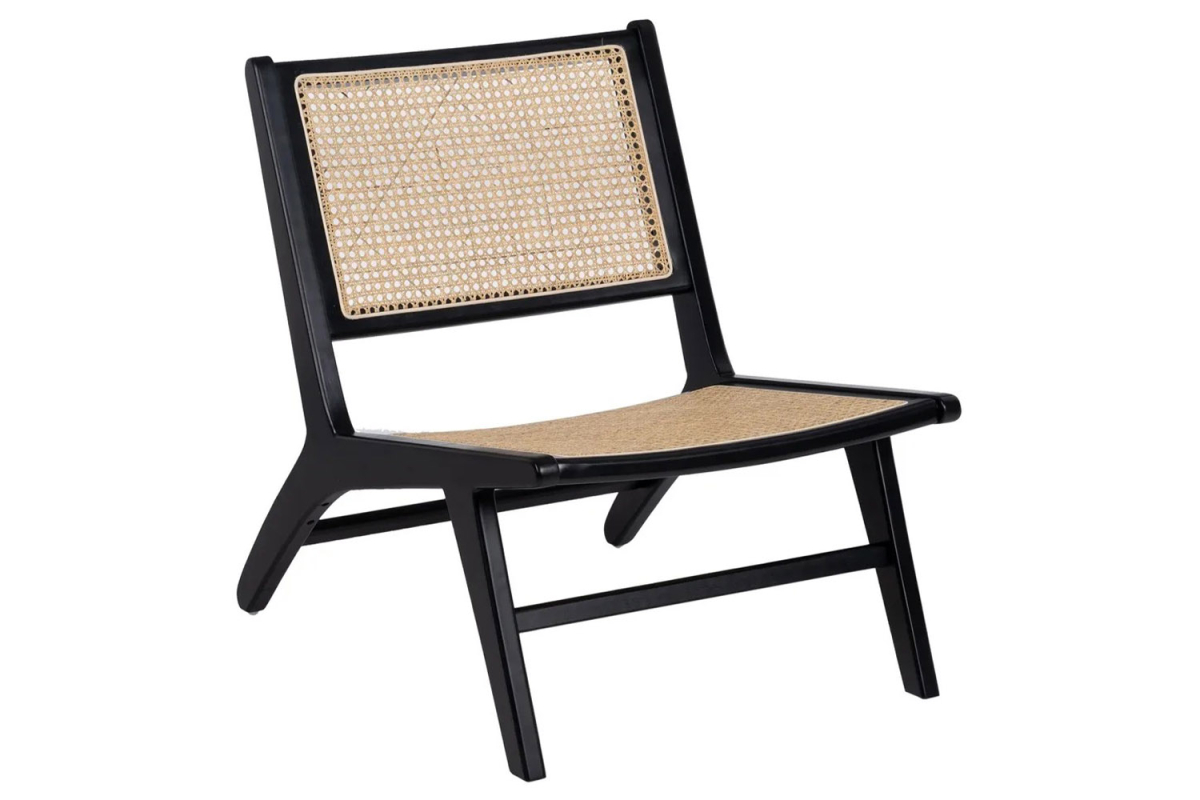 Fauteuil Eron en bois massif & cannage – Mobilier haut de gamme
