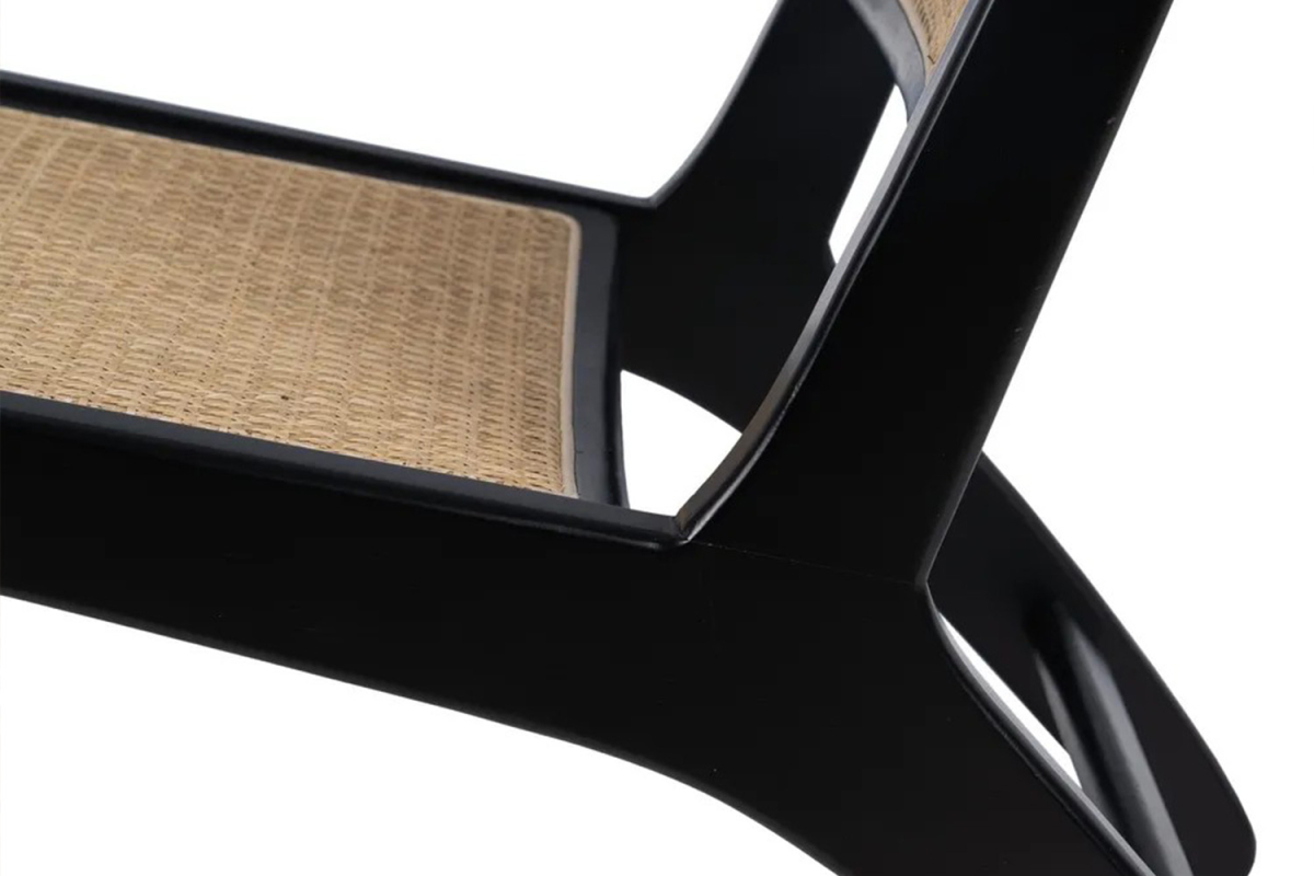 Fauteuil Eron en bois massif & cannage – Mobilier haut de gamme