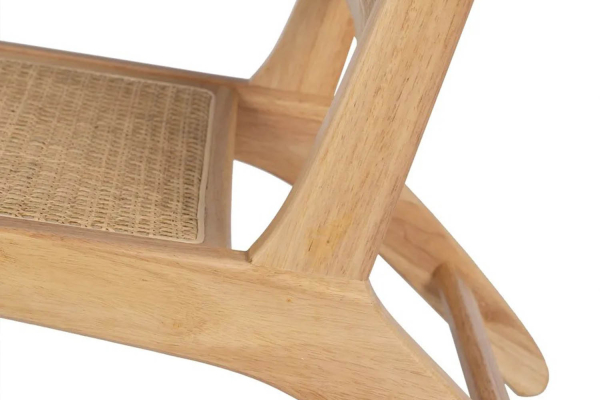 Fauteuil Eron en bois massif & cannage – Mobilier haut de gamme