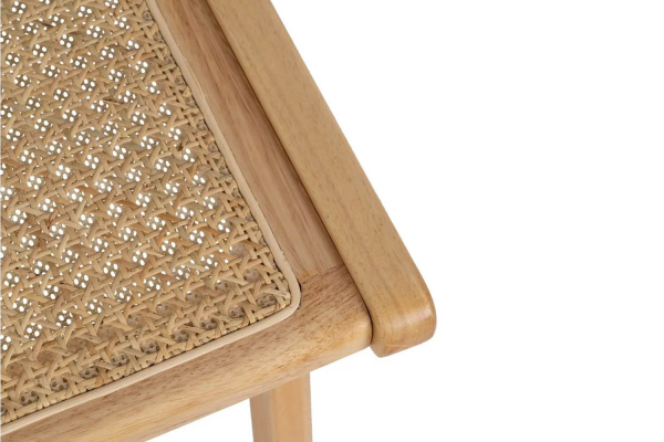 Fauteuil Eron en bois massif & cannage – Mobilier haut de gamme
