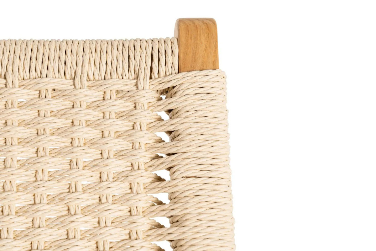 Fauteuil en frêne massif et corde Mirea – Design haut de gamme