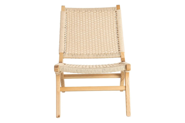 Fauteuil en frêne massif et corde Mirea – Design haut de gamme