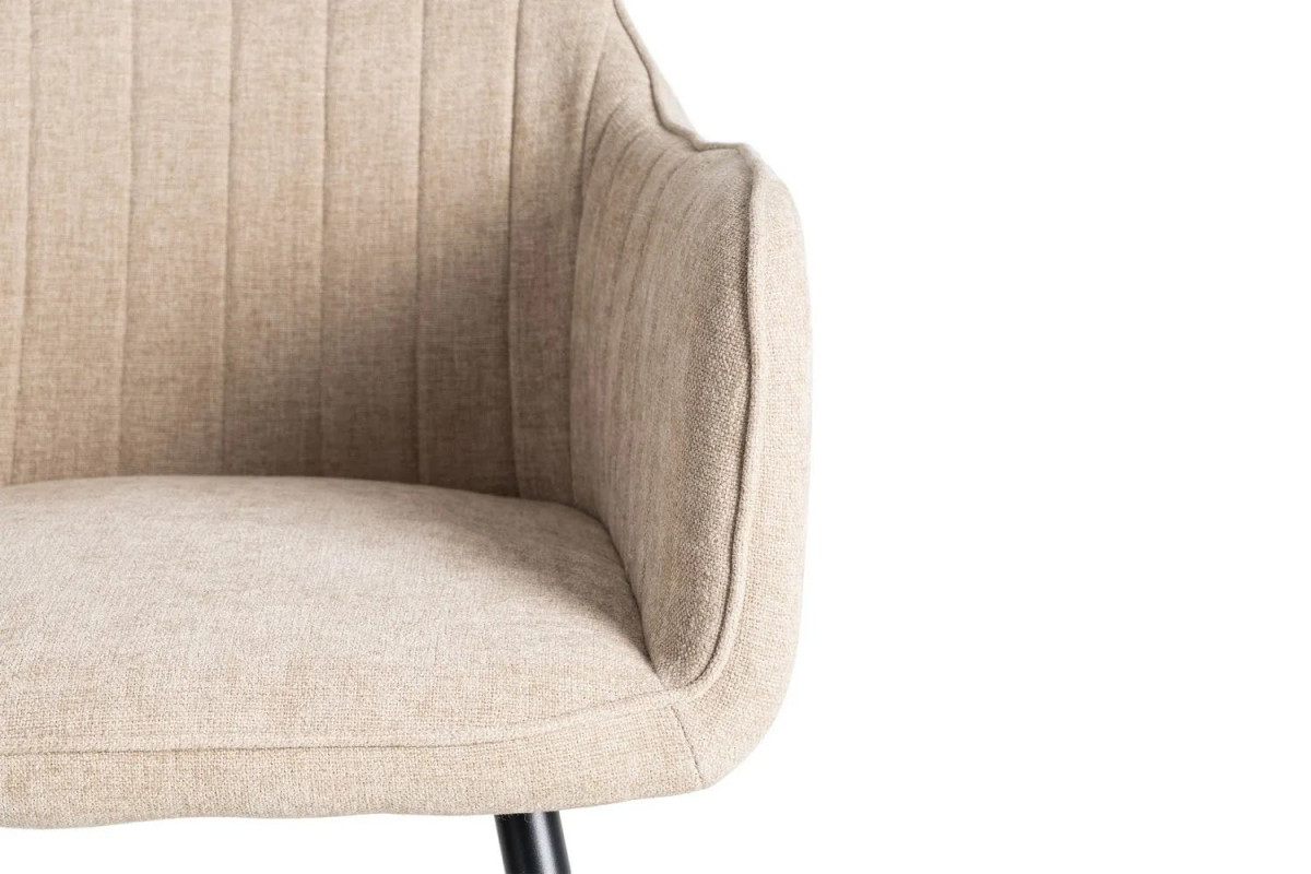 Chaise en tissu et pieds métal Elmar