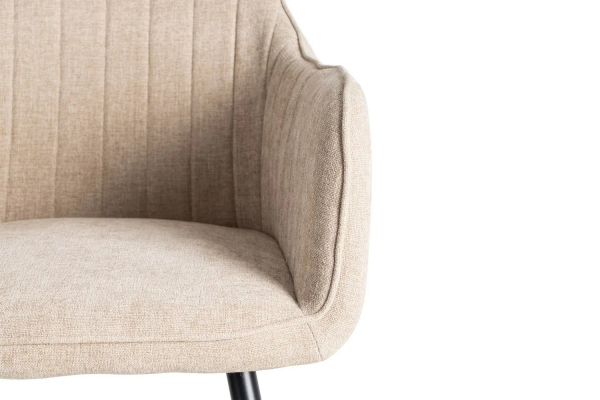 Chaise en tissu et pieds métal Elmar