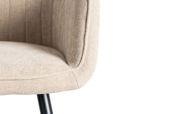 Chaise en tissu et pieds métal Elmar