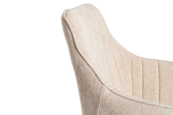 Chaise en tissu et pieds métal Elmar