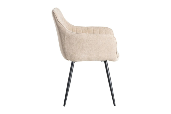 Chaise en tissu et pieds métal Elmar