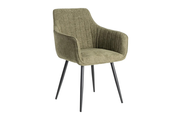 Chaise en tissu et pieds métal Elmar