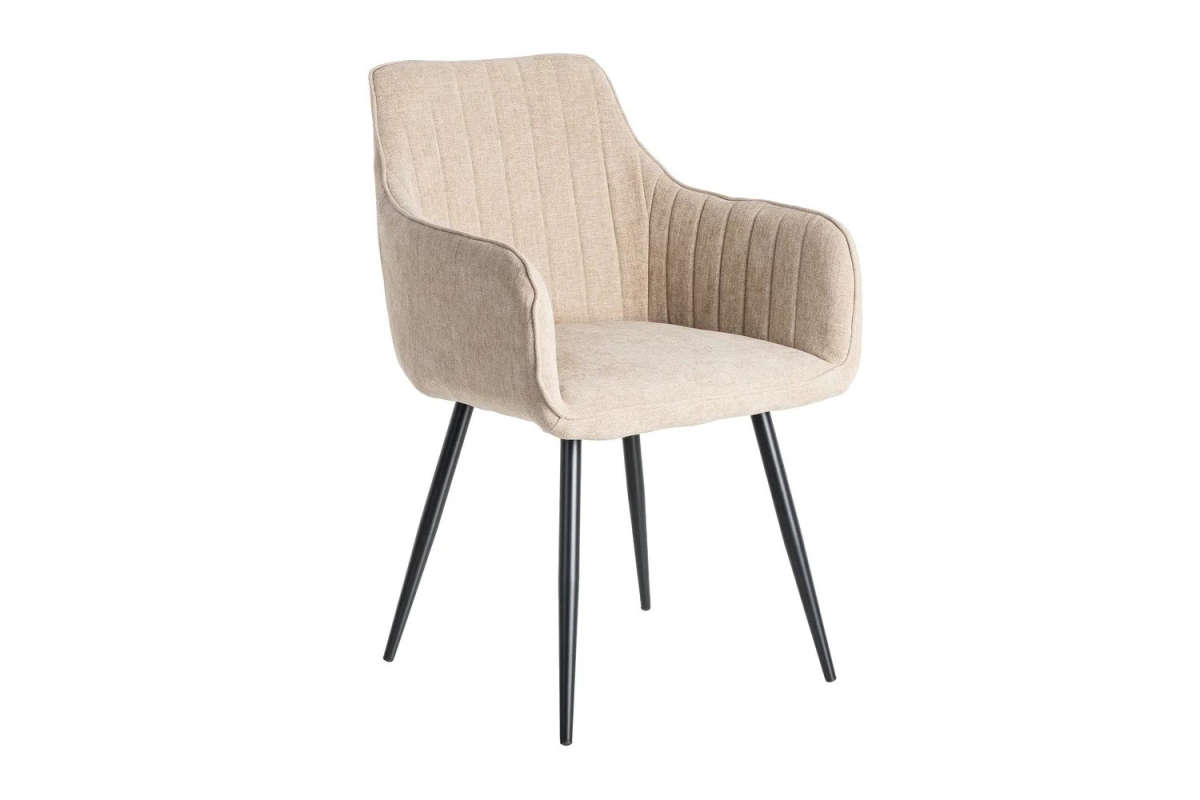 Chaise en tissu et pieds métal Elmar