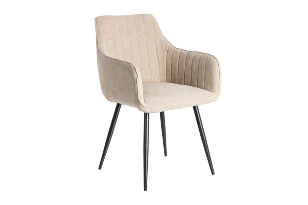 Chaise en tissu et pieds métal Elmar